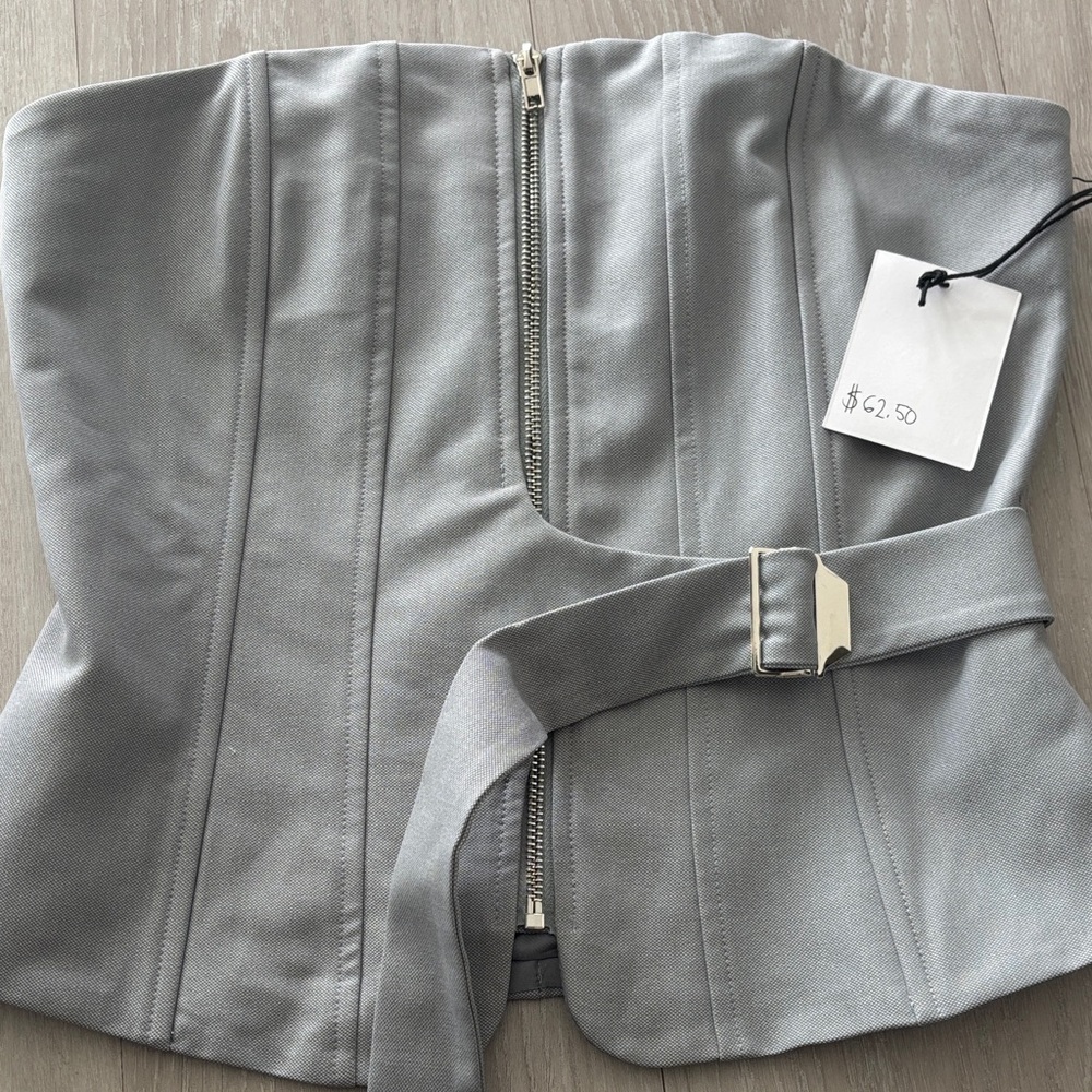 Gray Women's Corset Top - Picture 5 of 5